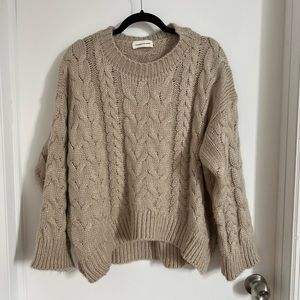 Oversized cableknit sweater